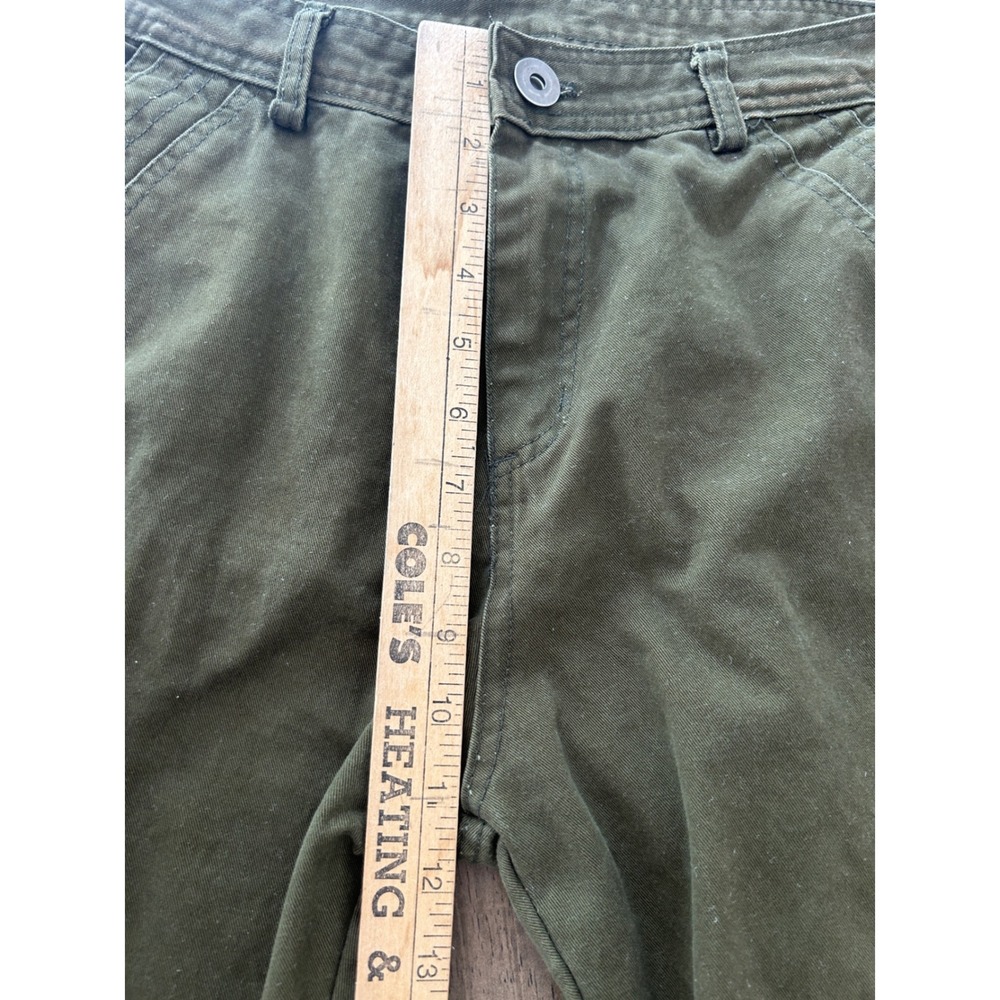 Olive Green Cargo Pants Multi Pocket Utility Streetwear Gorpcore Trousers Sx 34 - Picture 5 of 13